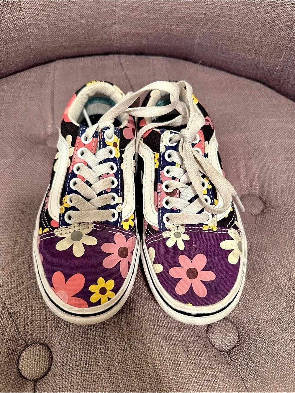 Vans ComfyCush Old Skool Floral Sneakers Purple & Multicolor
